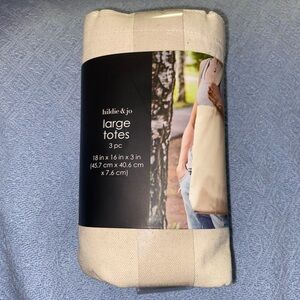 3 pack Large Canvas Tote bag